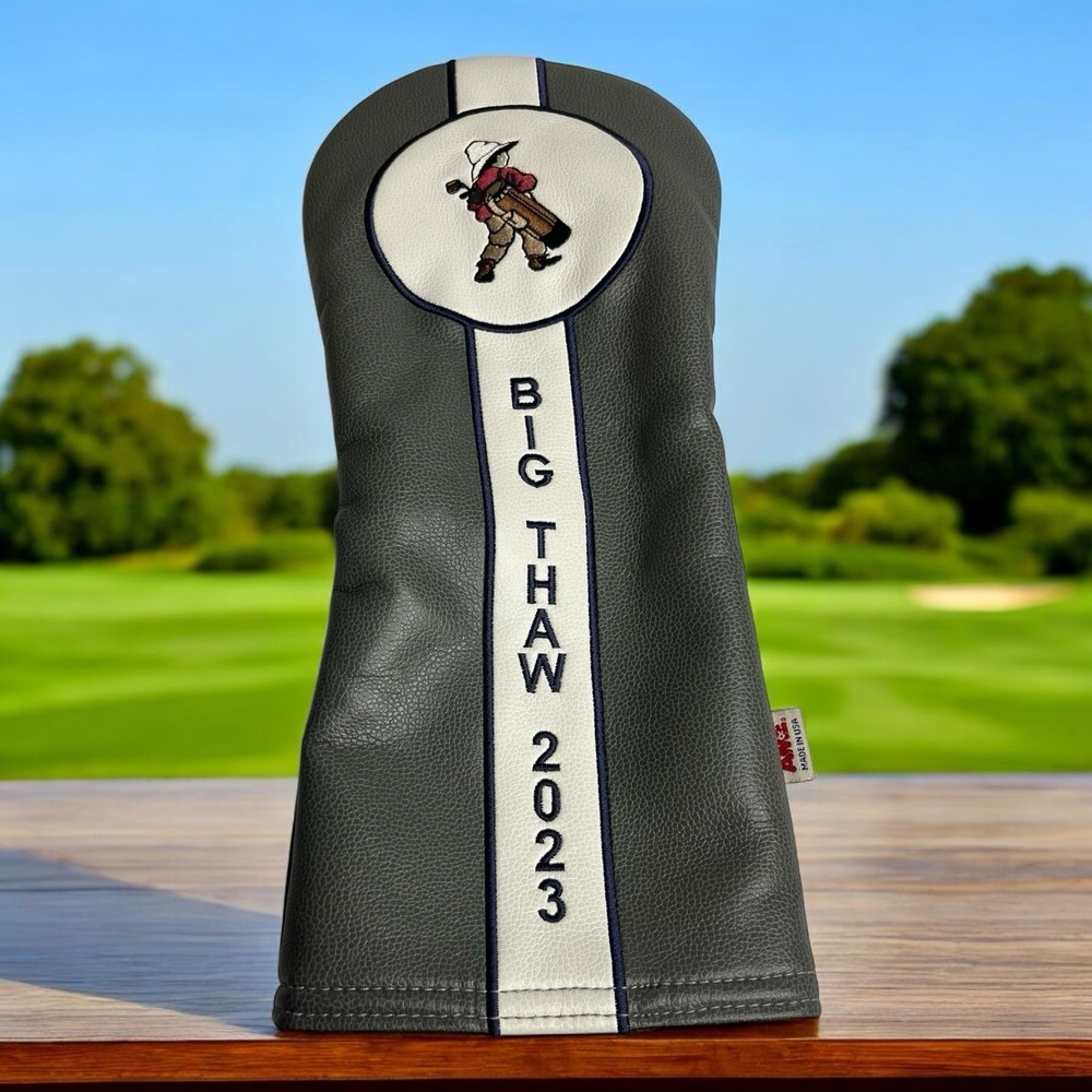 AME Big Thaw 2023 Embroidered Golfer Driver Golf Head Cover Headcover Gray